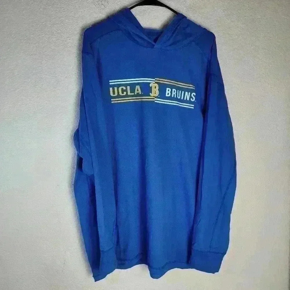 UCLA BRUINS Colosseum Navy Blue/Yellow Hoodie Stretch Material Size XL